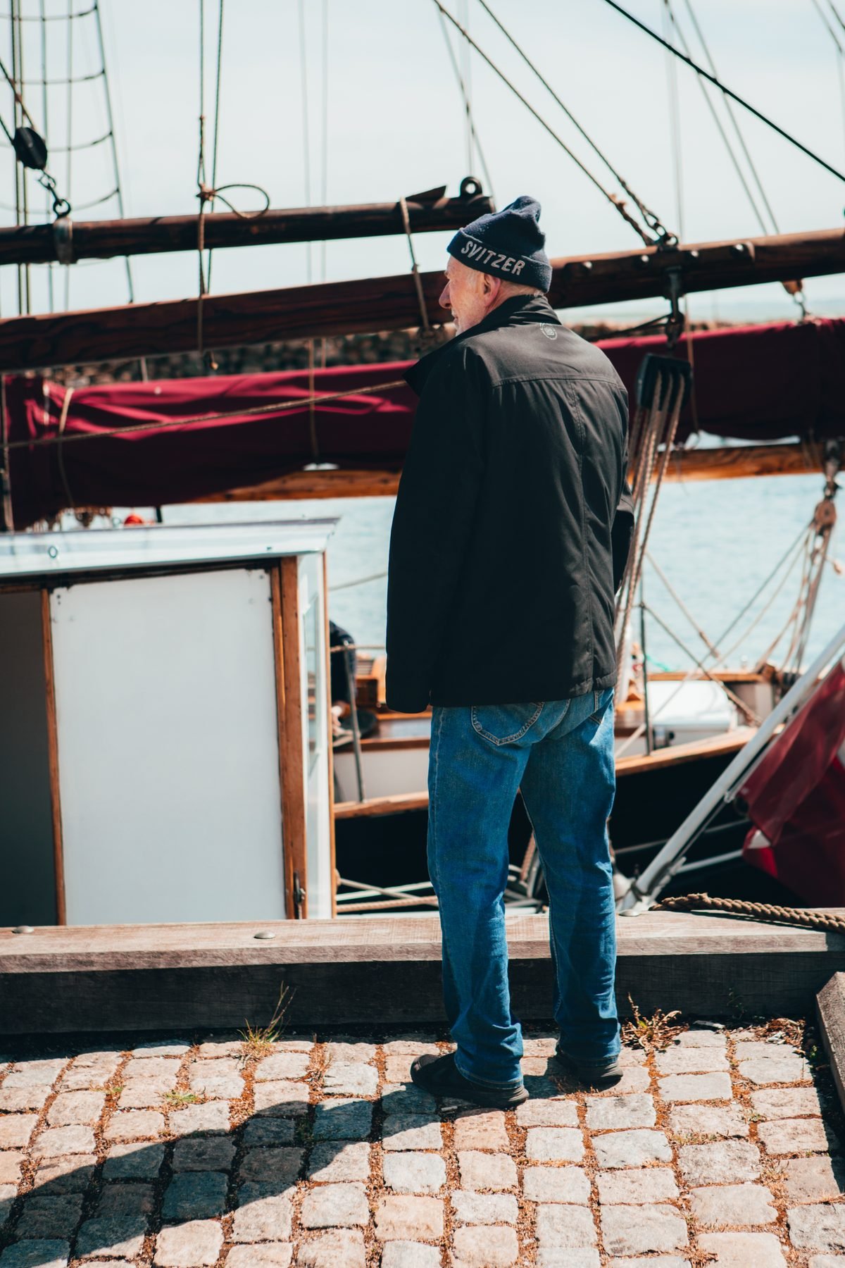 Marstals havn med historisk sejlskib